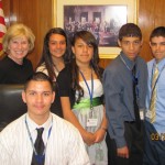 Lamont SAL youths pose with Assemblymember Jean Fuller.